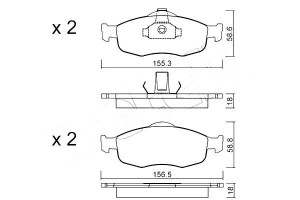 Klocki Hamulcowe Ford Mondeo 93-00 Metelli