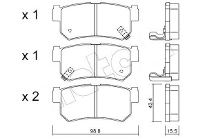 Klocki Hamulcowe Ssangyong Rexton 02- Tył Metelli