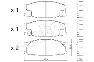 Klocki Hamulcowe Mitsubishi Canter 96- Metelli