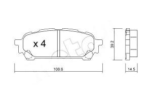 Klocki Hamulcowe Subaru Impreza 02- Tył Metelli