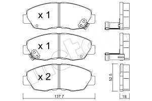 Klocki Hamulcowe Honda Accord 90-93 Metelli