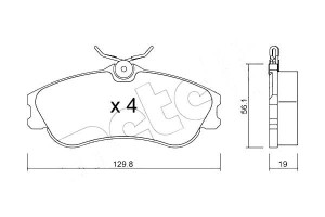 Klocki Hamulcowe Citroen Xsara Picasso 00- Metelli