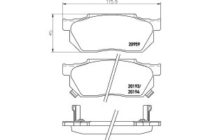 Klocki Hamulcowe Mintex 064a5sb0670 45022sb0670 45
