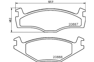 Klocki Hamulcowe Mintex 321698151g 191698151d 3216