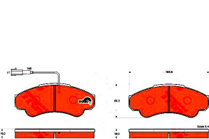 Klocki Hamulcowe Citroen Przód Jumper 2,0-2,8 Hdi
