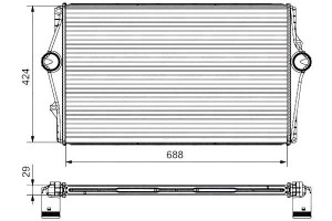 Intercooler Volvo S60 S80 V70 2,0-2,8 98-10 Valeo