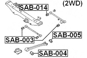 Tuleja Wahacza Subaru Tył Impreza 00-07 2wd Febest