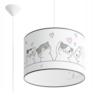Lampa wisząca CAT 40 kolorowa pokój dziecka LED