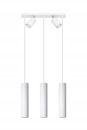Nowoczesna Lampa wisząca RING 3 biały GU10 Sollux
