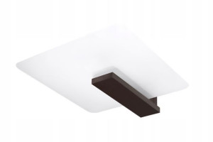 Skandynawski Plafon LAPPO wenge drewno/szkło E27