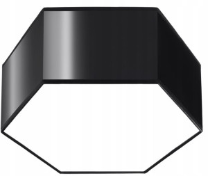 GEOMETRYCZNA Lampa Plafon SUNDE 15 czarny SOLLUX