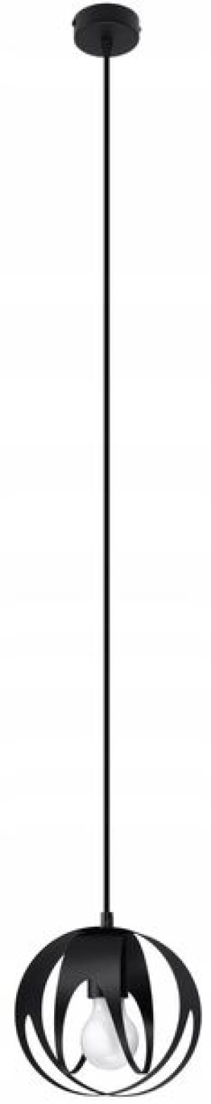 Lampa wisząca sufitowa TULOS 1 czarna STAL SOLLUX