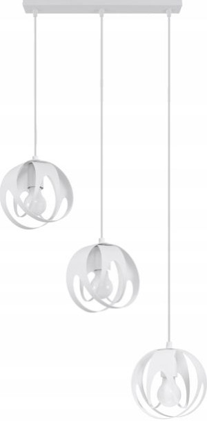 Lampa wisząca sufitowa TULOS 3L biała stal SOLLUX