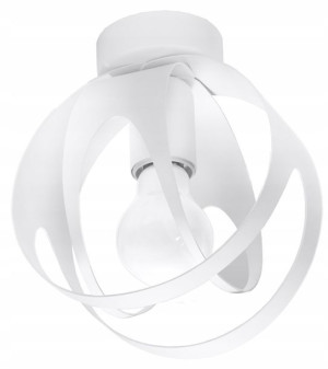 LAMPA SUFITOWA Plafon TULOS biały STAL E-27 SOLLUX