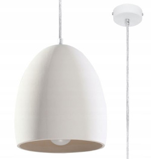 Wyprzedaż Lampa Wisząca Ceramiczna Flawiusz Biała