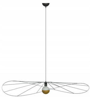 Lampa Wisząca ESKOLA 70 Czarna Zwis Sufitowy LED
