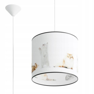 Lampa wisząca KOTY 30 abażur do pokoju dziewczynki