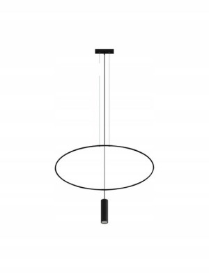 Lampa Wisząca HOLAR 1 Czarna Zwis Sufit Loft LED