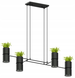 Lampa Wisząca KUKKIA Czarna Zwis Sufit Oprawa LED