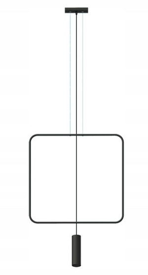 Lampa Wisząca RANA 1 Czarna Zwis Sufitowy Loft LED
