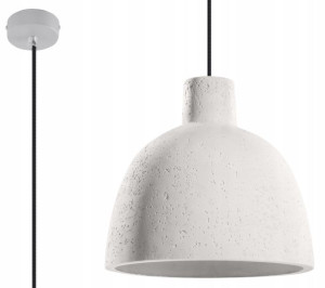 Stylowa Lampa Wisząca DAMASO Beton E27 LED SOLLUX
