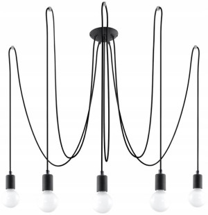 Lampa Wisząca EDISON 5 Oplot/Mocowania SOLLUX
