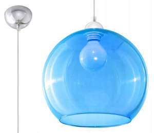 Nowoczesna Lampa Wisząca BALL Błękitna LED SOLLUX