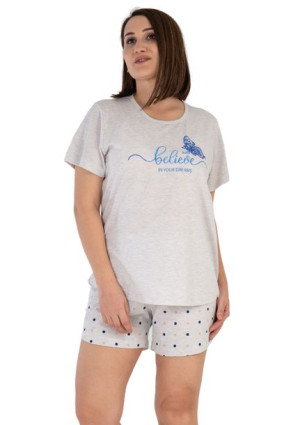 Piżama Damska Vienetta bawełniana +Size 2XL plus size