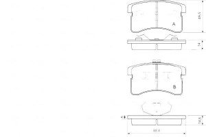 Klocki Hamulcowe Daihatsu Cuore 90-98 A.b.s.
