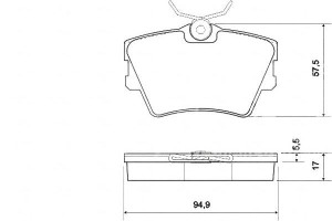 Klocki Hamulcowe Vw T4 96-98 Tył A.b.s.