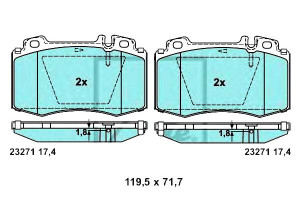 Klocki Hamulcowe Ceramiczne Mercedes M (w163) S (w