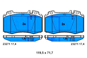 Klocki Hamulcowe Mercedes Przód W163 W220 98-05 At