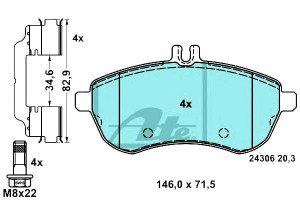 Klocki Hamulcowe Mercedes Przód W204 S204 C204 W21