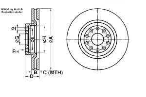 Tarcze Hamulcowe 2szt. Lancia Thesis 2.0-3.2 07.02