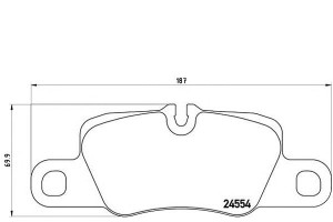 Klocki Hamulcowe Porsche Panamera 09- Tył Brembo