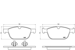 Klocki Hamulcowe Volvo Xc60 08- Przód Brembo