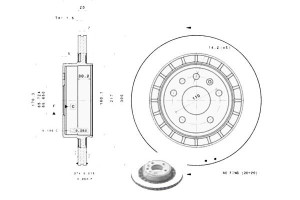Tarcze Hamulcowe 2szt. Saab 9-5 1.9d-3.0d 09.97-12