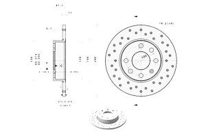 Tarcze Hamulcowe Nawiercane Opel Corsa C 1.0/1.2 0