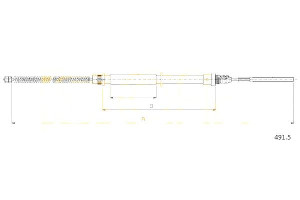 Linka Hamulca Ręcznego Fiat Scudo 95-06 Lewy Tył C