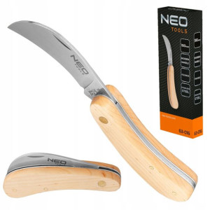 Neo 63-016 Nóż Monterski Sierpak Drewniane Okładki