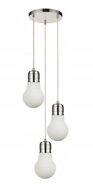 Industrialna Lampa Wisząca Szklane Klosze Żarówki