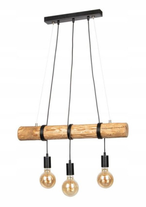 Żyrandol Na Belce Nad Stół Lampa Drewniana == Loft