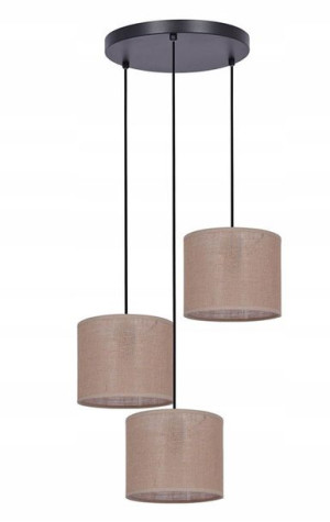Lampa Wisząca Z 3 Abażurami Boho Regulowane Zwisy