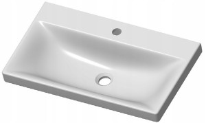 Umywalka Łazienkowa Meblowa Ceramika Biała 64x37cm