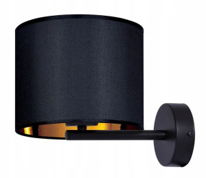 Lampa Ścienna Z Abażurem Do Sypialni Salonu Czarna