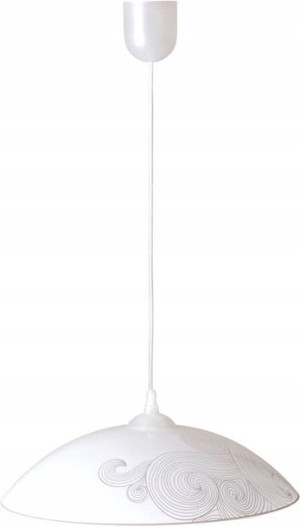 Lampa Wisząca Do Kuchni Szklana Regulowana = Biała