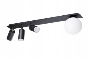 Nowoczesna Lampa Sufitowa Trzy Reflektory I Klosz