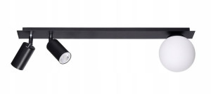 Lampa Sufitowa Reflektory + Klosz Nowoczesna Loft