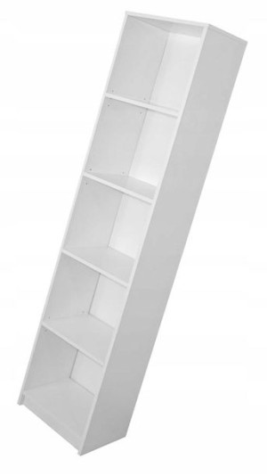Regał Otwarty Wąski Słupek Półki Na Książki 40 Cm