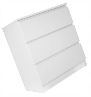 Komoda Z Trzema Szufladami Minimalistyczna = Biała